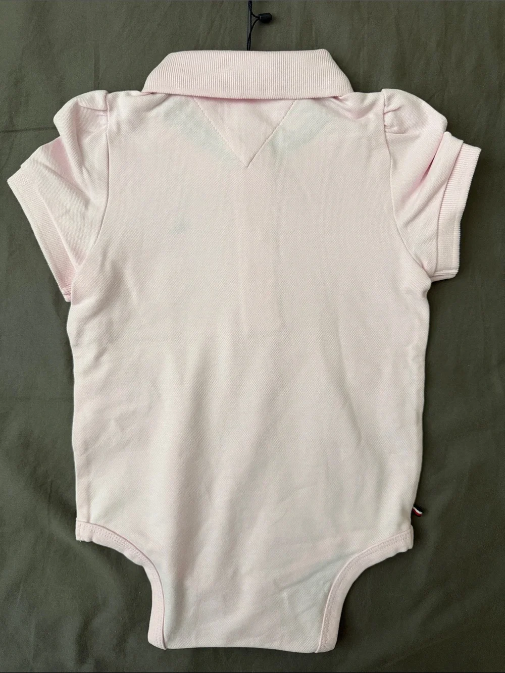 Tommy Hilfiger My First Polo Baby Bodysuit 12M Pink NWT